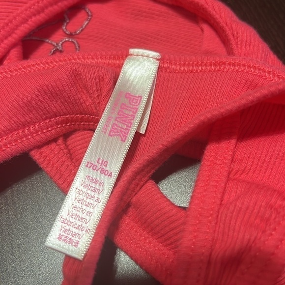 Pink by VS cherry ribbed thong - Picture 5 of 5